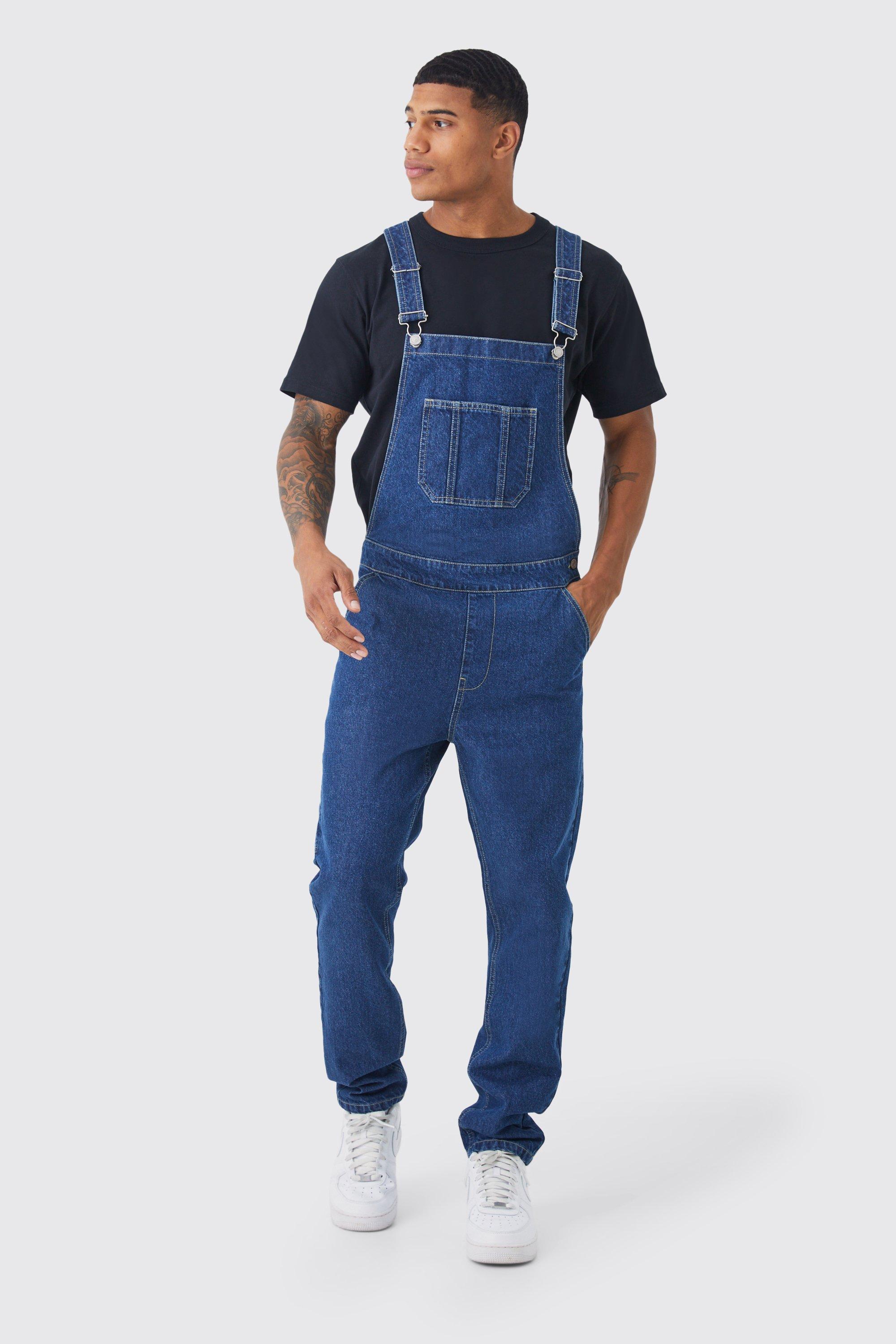 Mens slim hot sale fit overalls